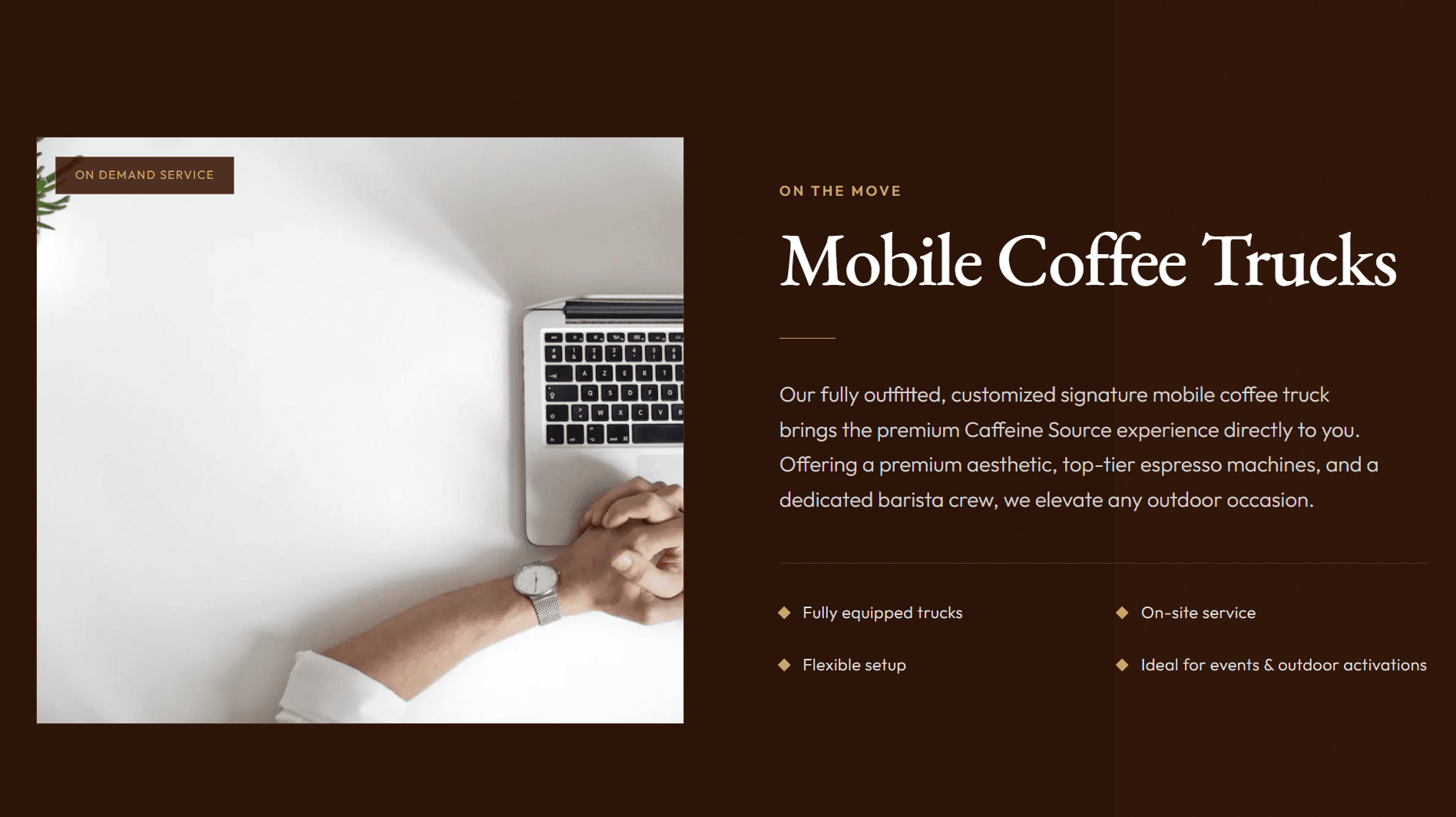 Caffeine Source — mobile coffee truck